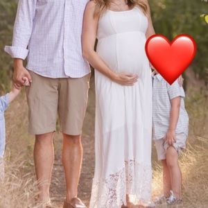 White maternity dress